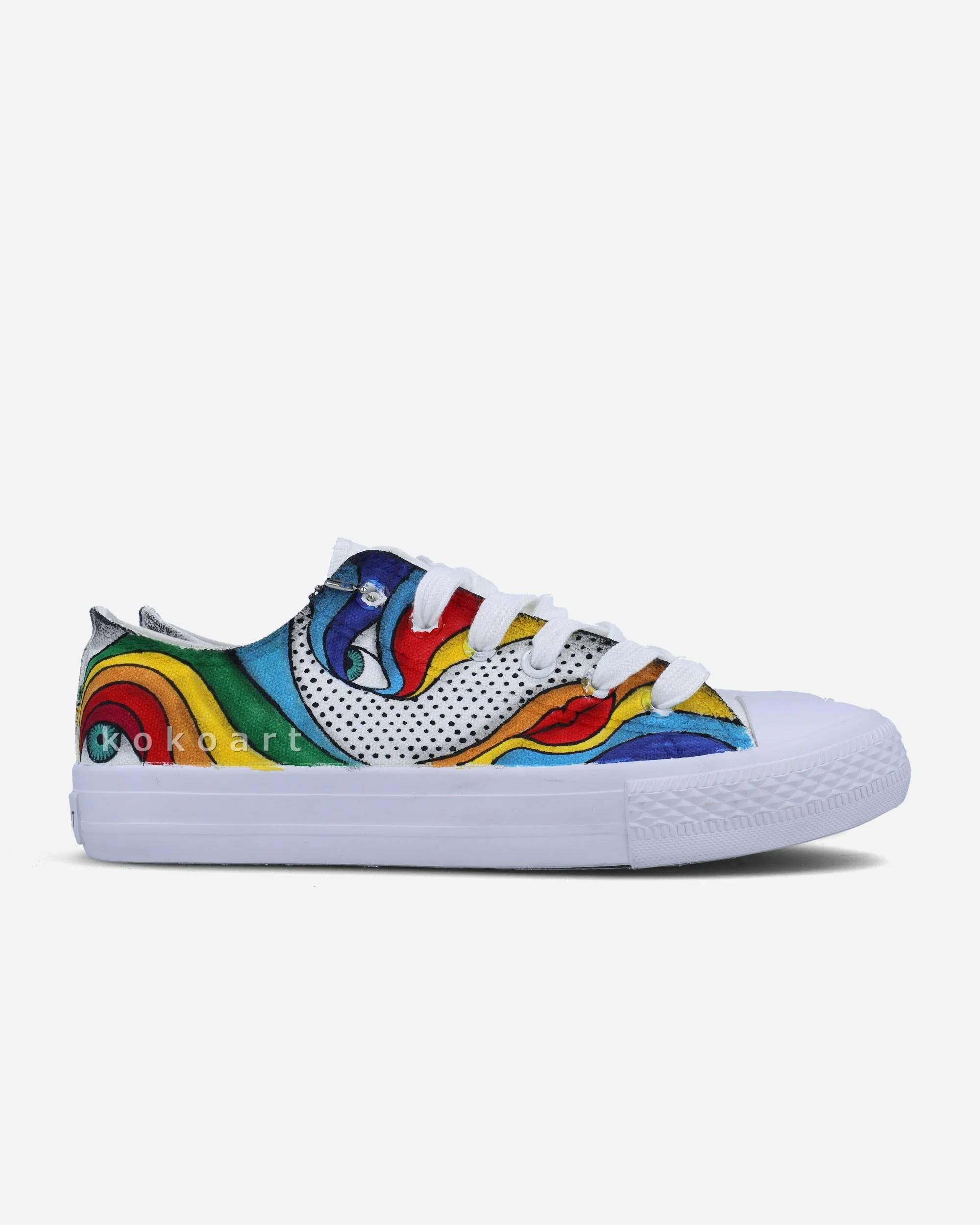 Abstract Pattern Hand Painted Shoes