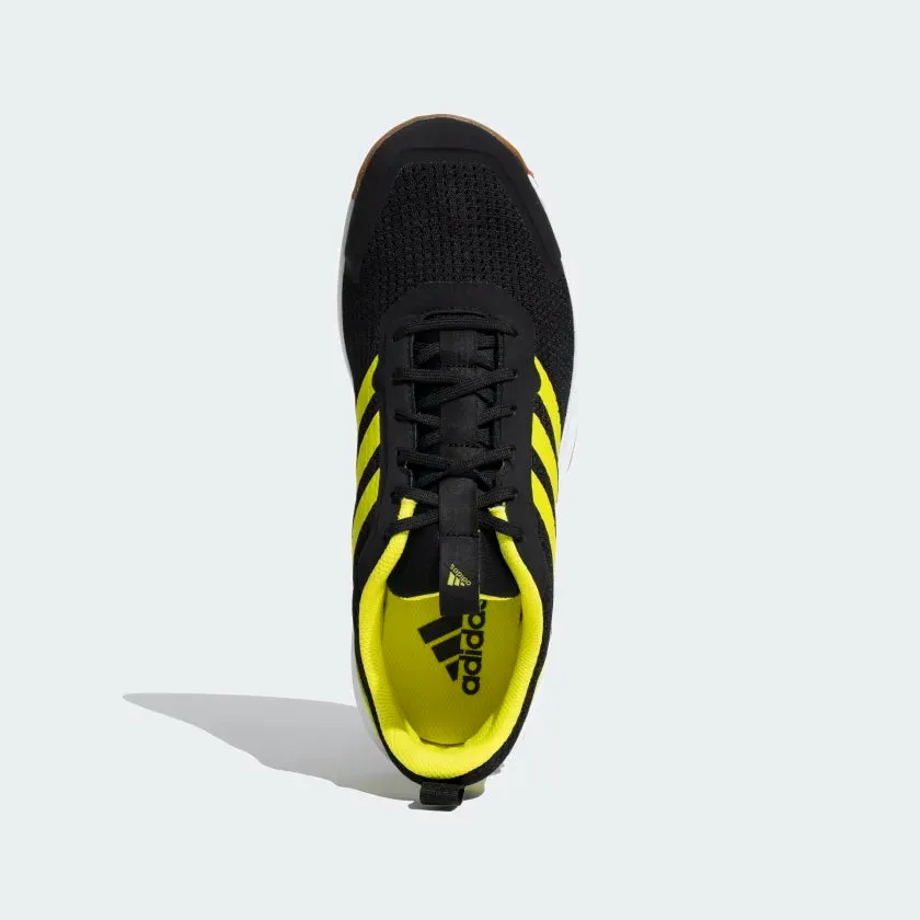 Adidas 21 NDR V2 Badminton Shoes - Core Black/Acid Yellow