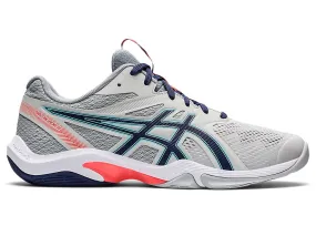 Asics Gel Blade 8 Badminton Shoe - Glacier Grey/ Sunrise Red