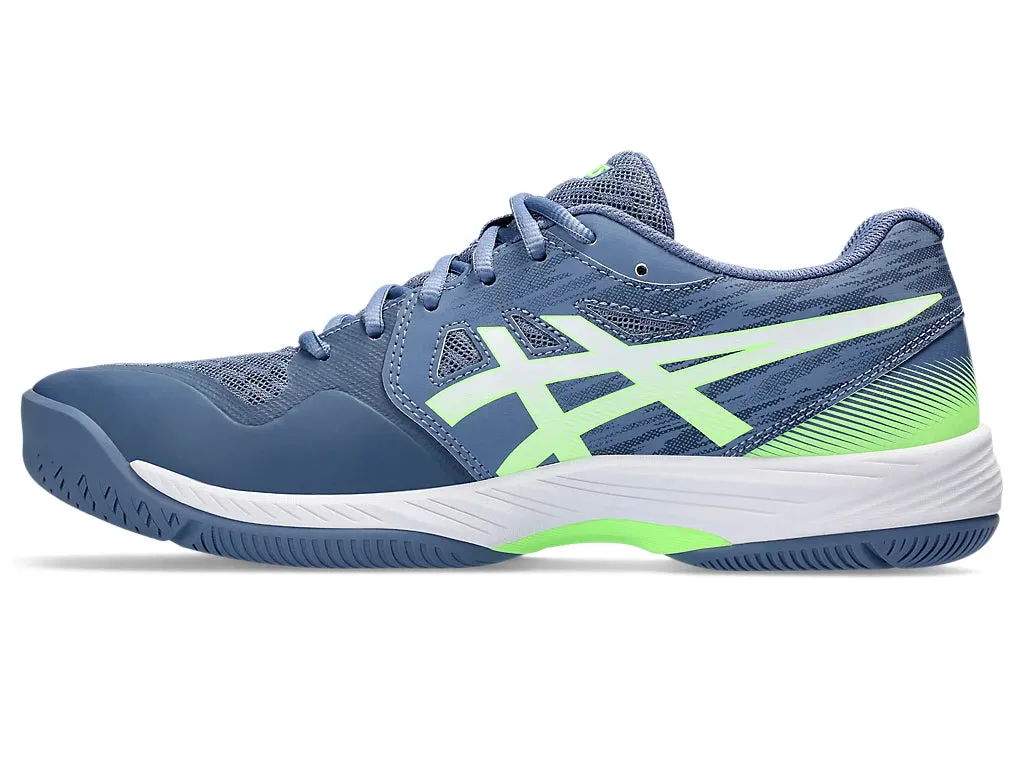 Asics Gel Court Hunter 3 Badminton Shoes - Denim Blue/Lime Burst