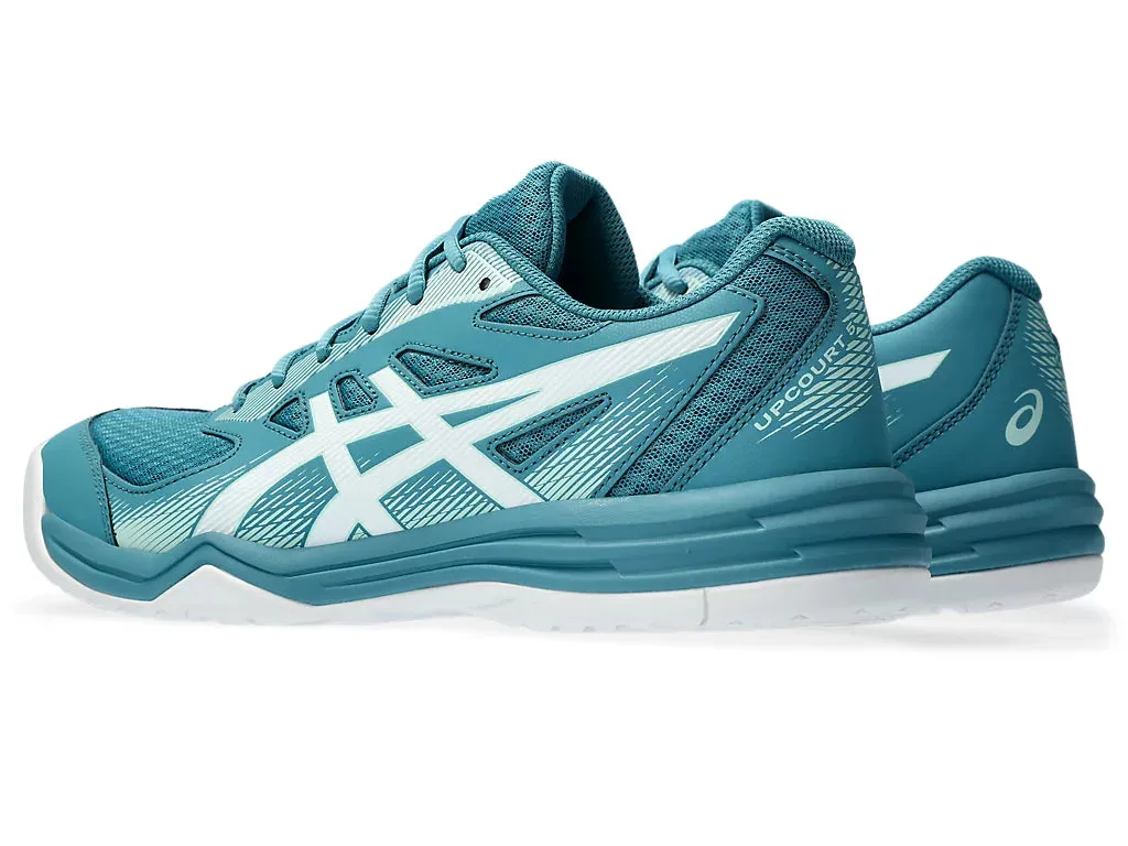 Asics Upcourt 5 Badminton Shoes - Blue Teal/White