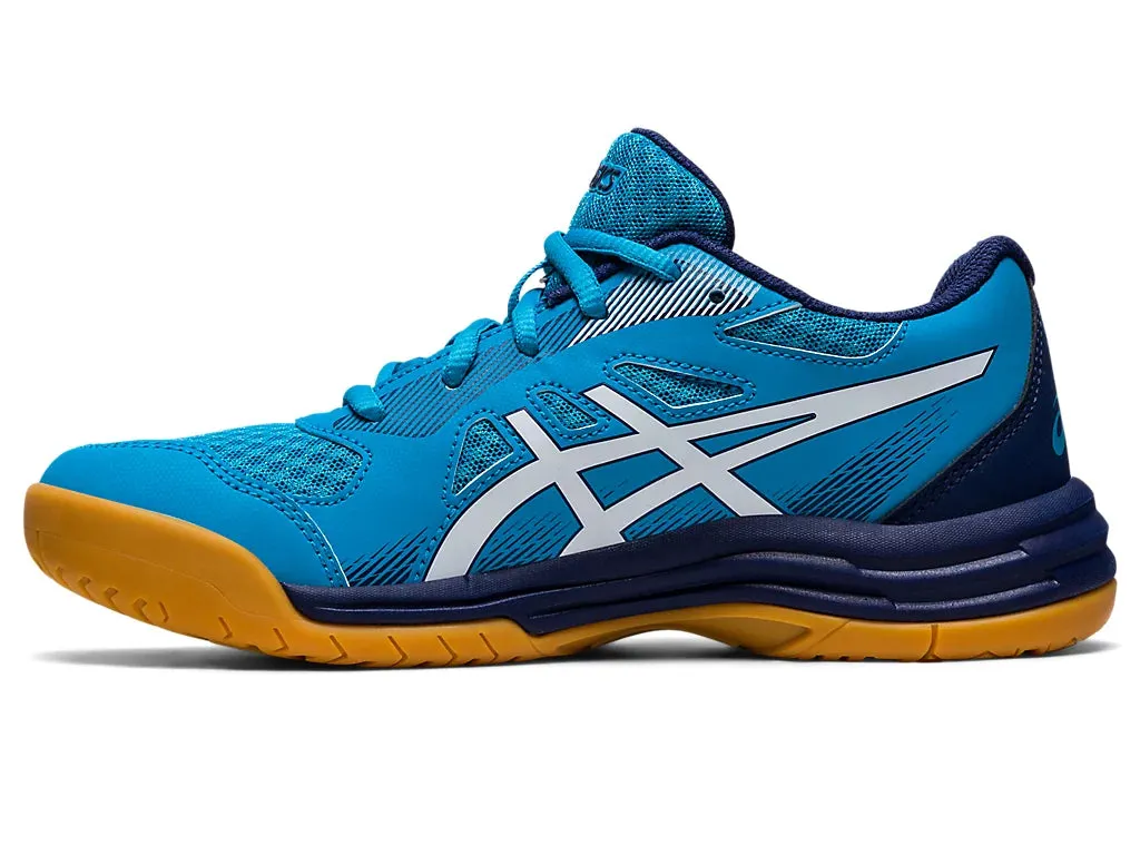 Asics Upcourt 5 Badminton Shoes - Island Blue/White