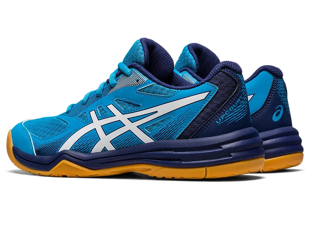 Asics Upcourt 5 Badminton Shoes - Island Blue/White