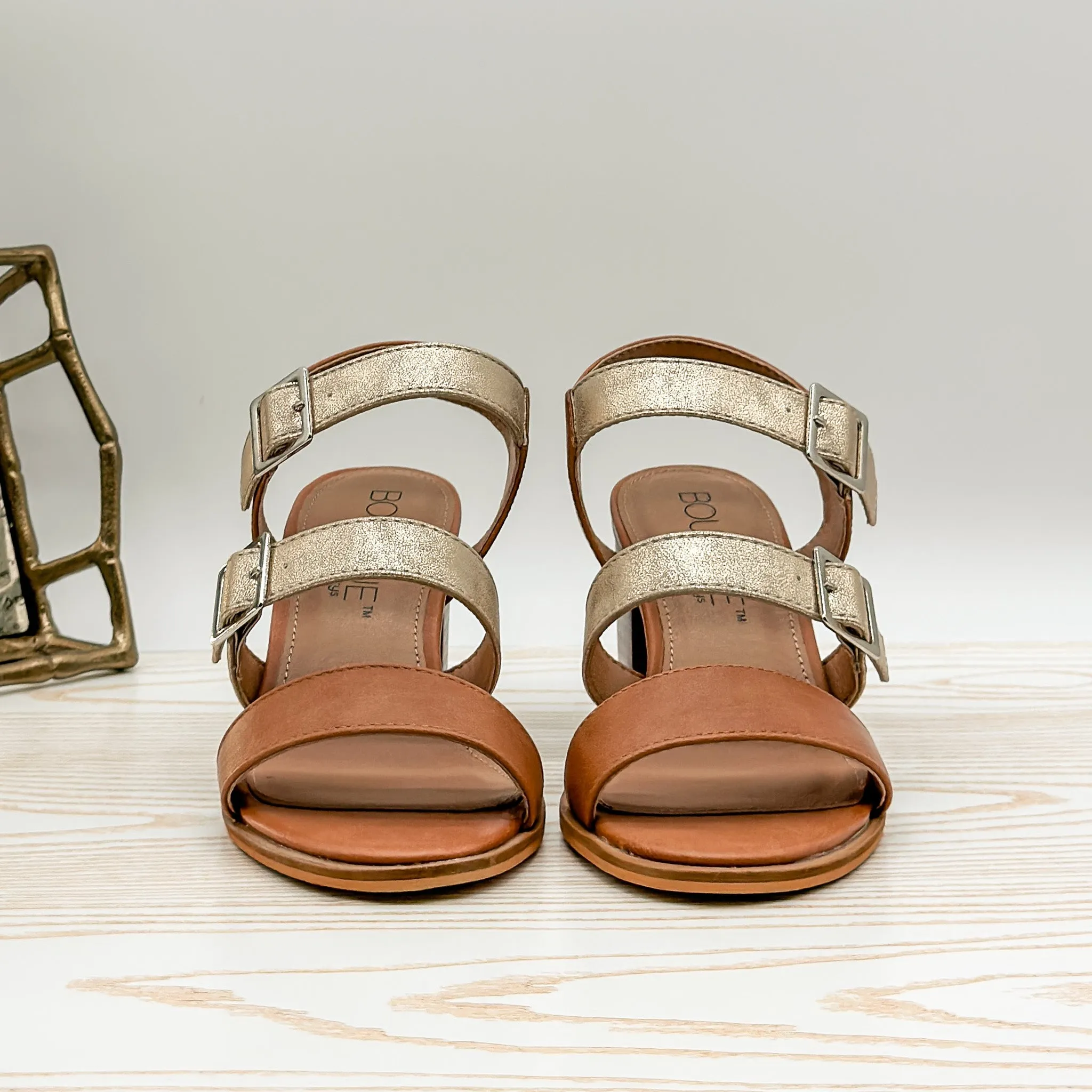 Banter Heeled Sandal in Cognac