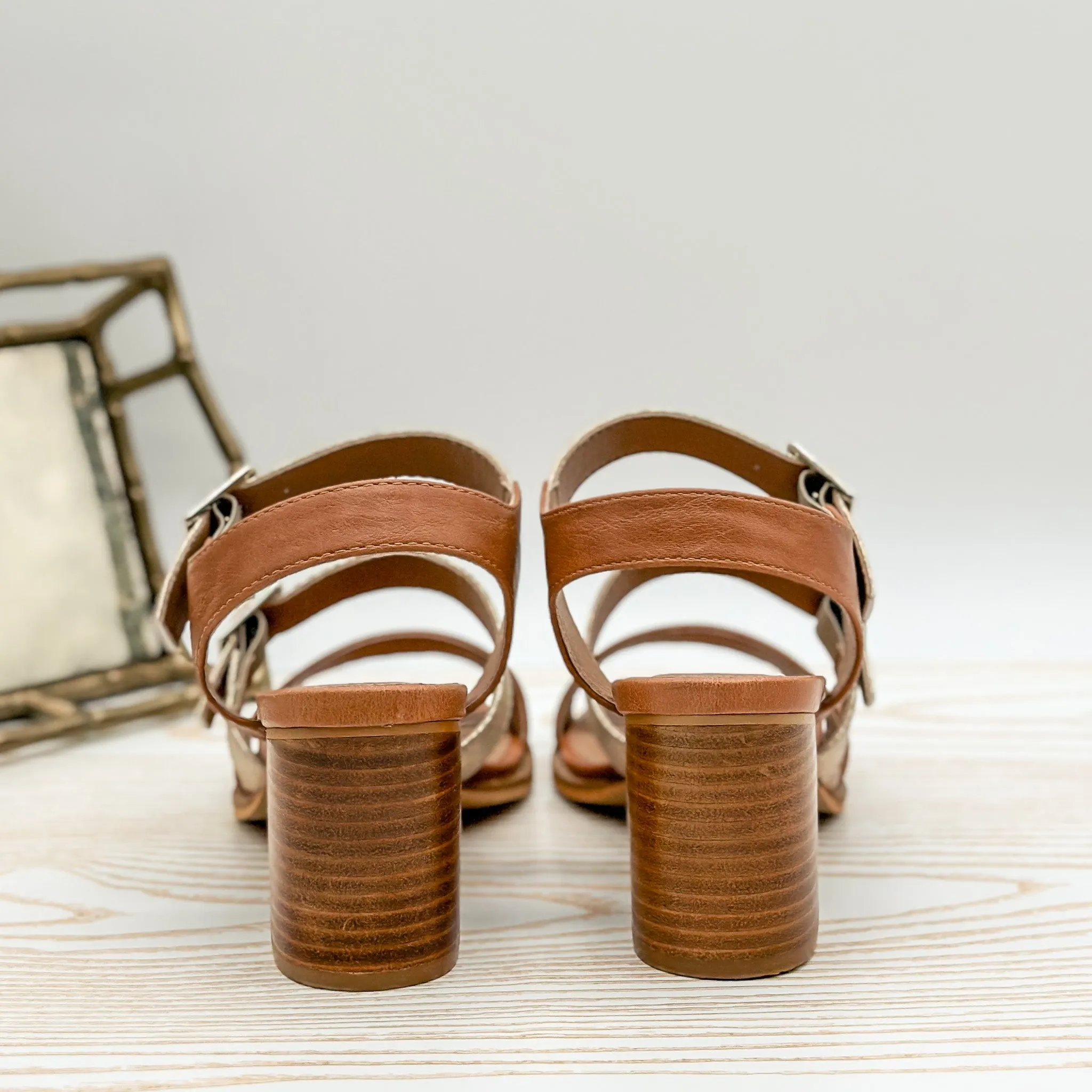 Banter Heeled Sandal in Cognac