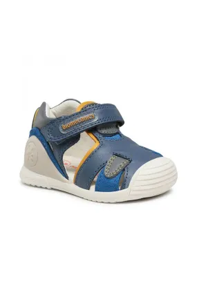 Biogateo Petrol Blue Yellow Sandals