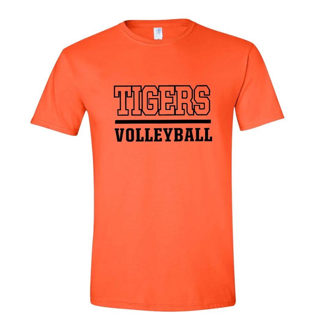 Block Tigers Volleyball in Orange