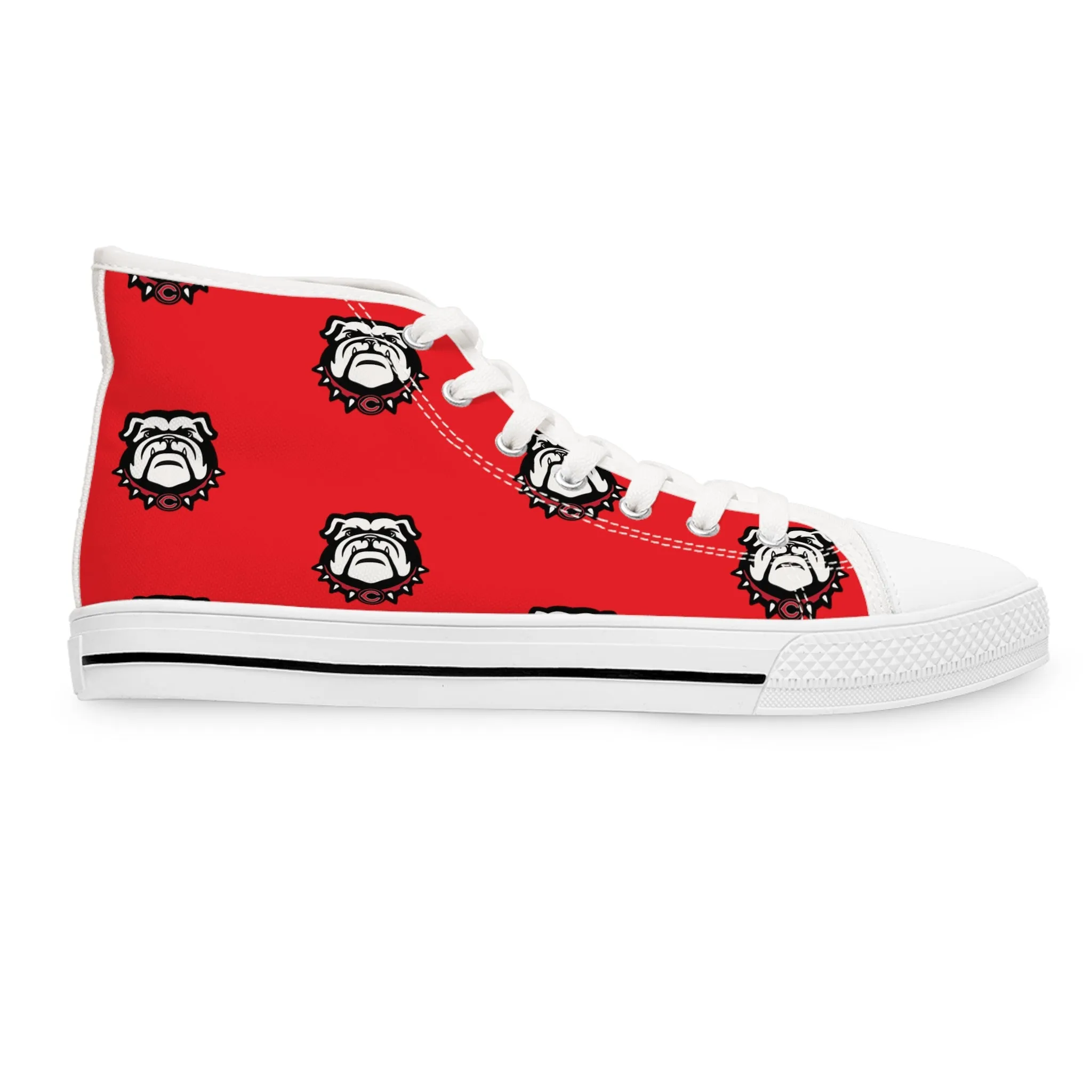 Cedartown Bulldog School Spirit Women's High Top Sneakers