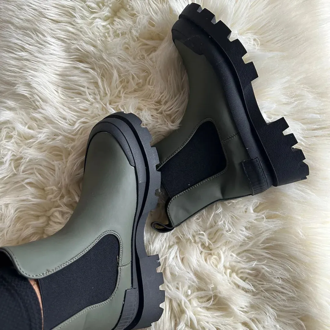 Chunky Heel Project Ankle Boots