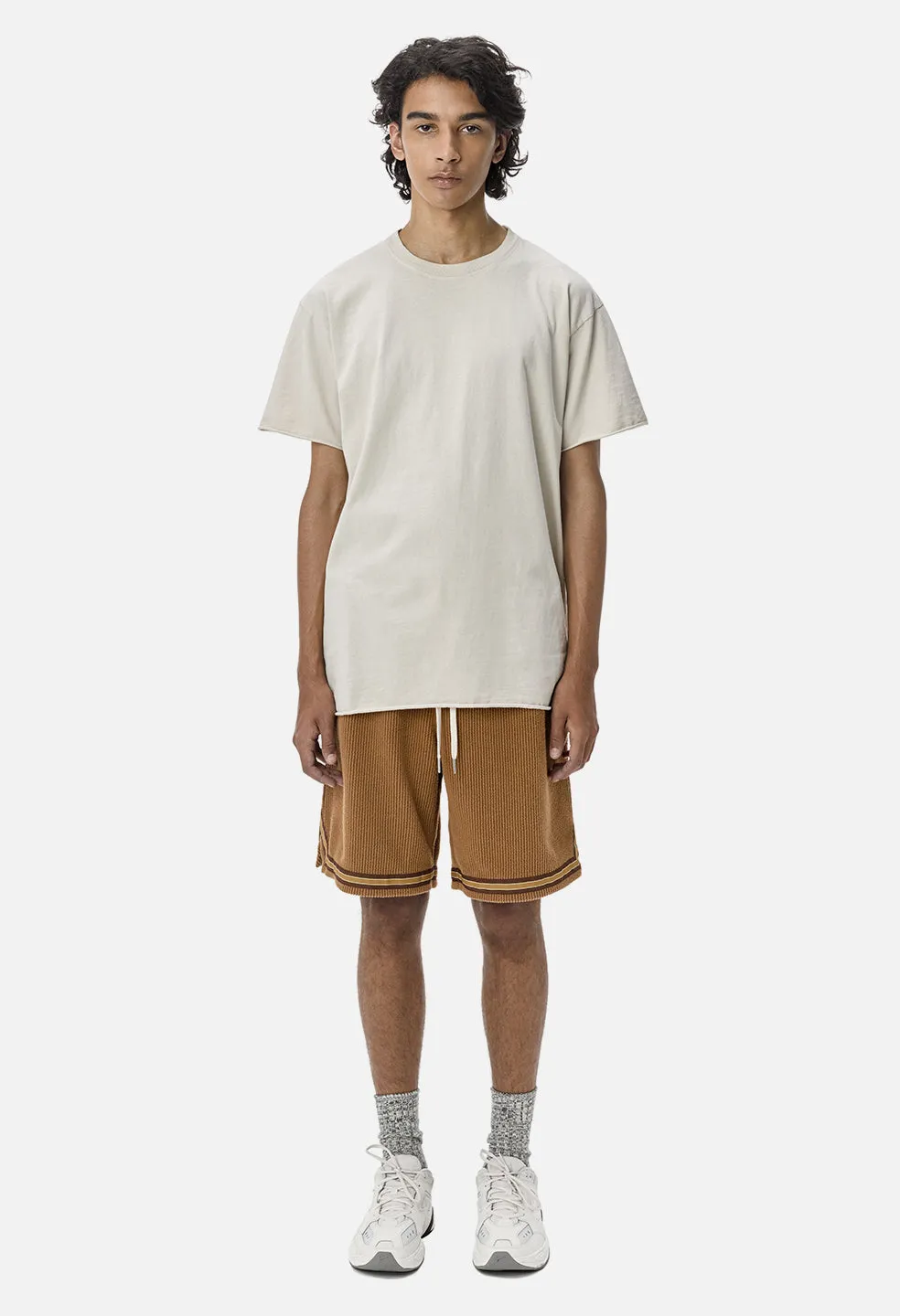 Corduroy Basketball Shorts / Gold