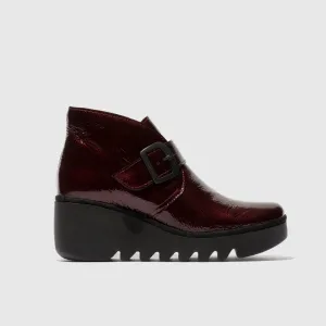 FLY LONDON BIRT PATENT  - WINE RED - BIRTWINE