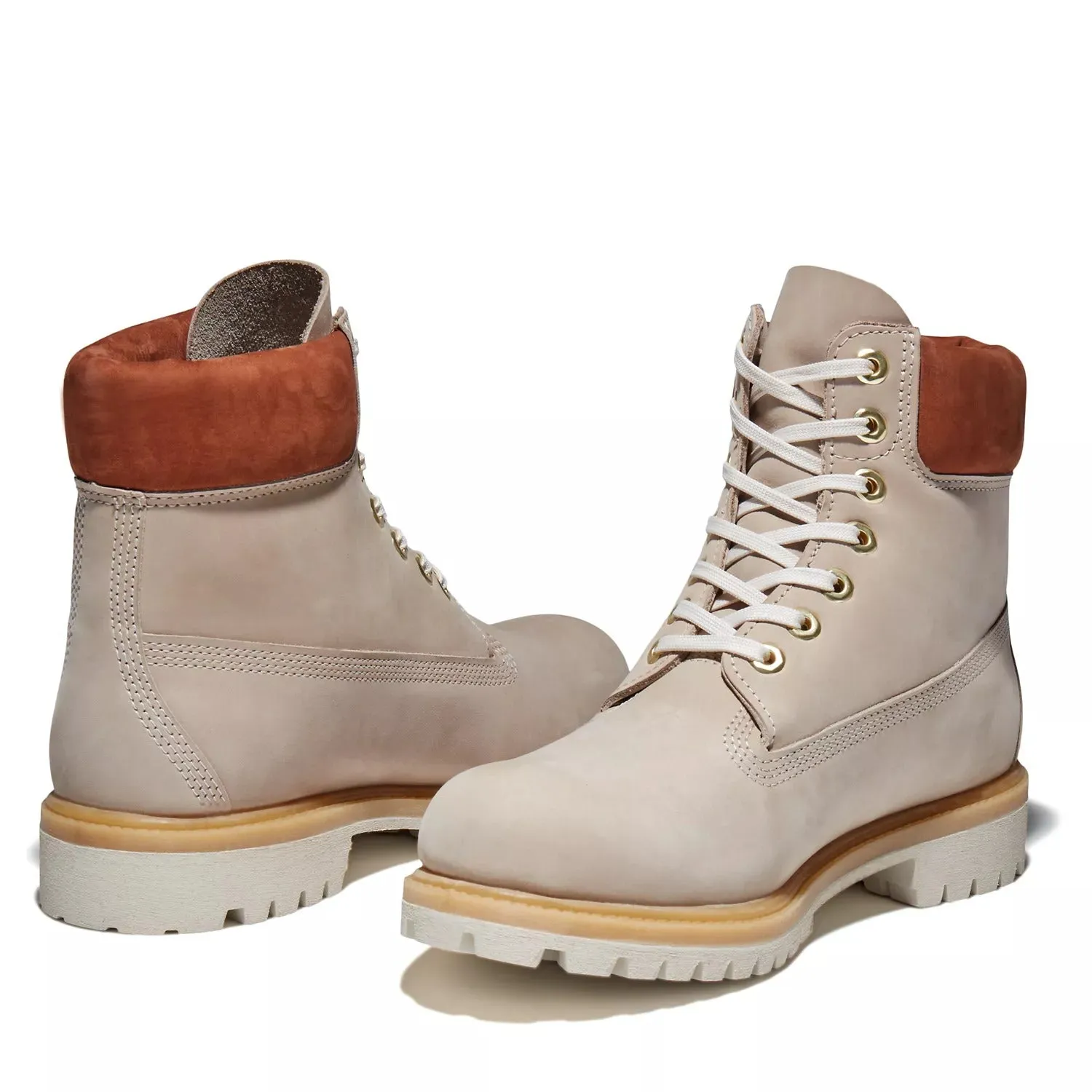 Mens 6-Inch Premium Waterproof Boot - Light Beige