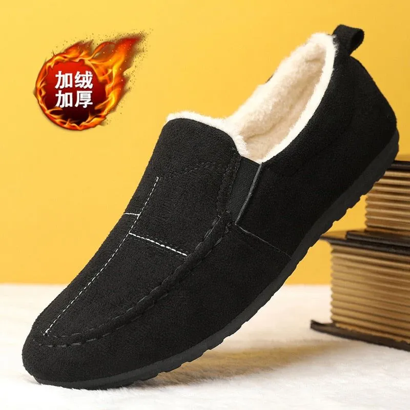 Men's Casual Shoes QA248 - Fashion Velvet Suede Leather Loafers