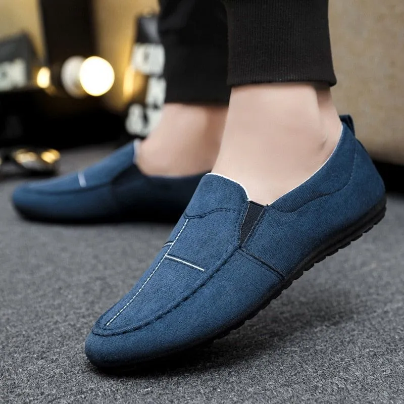 Men's Casual Shoes QA248 - Fashion Velvet Suede Leather Loafers