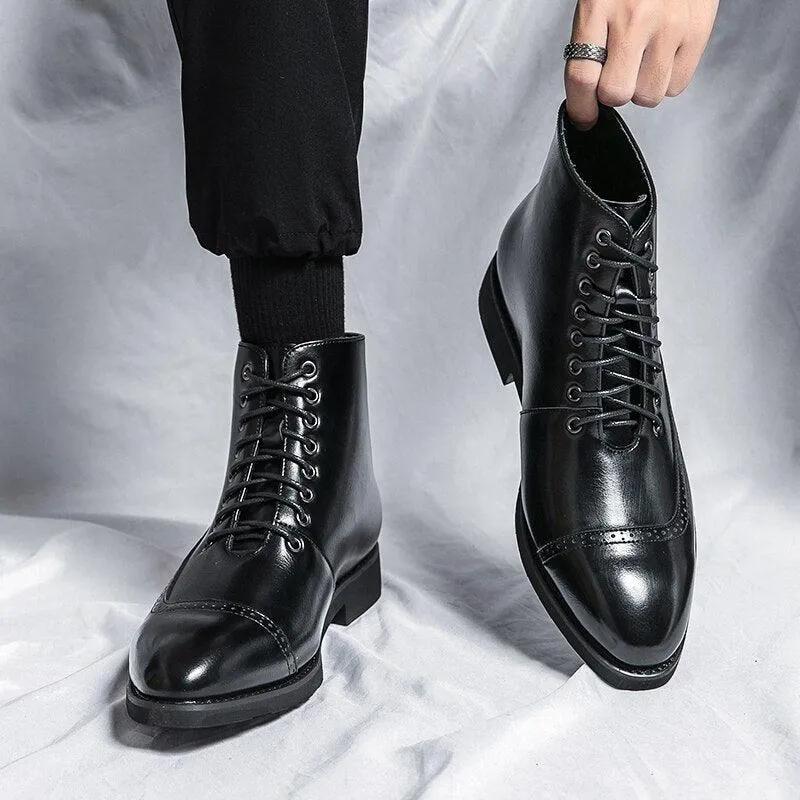 Men's Formal Ankle Boots: HZ146 Casual Dress Shoes