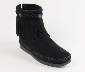 Minnetonka - HI TOP BACK ZIP BOOT BLACK - 299