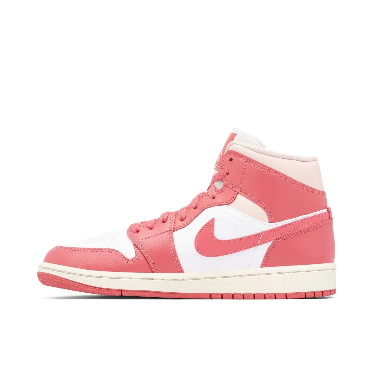 Nike Women's Jordan 1 Mid Shoes - White / Sea Coral / Sail