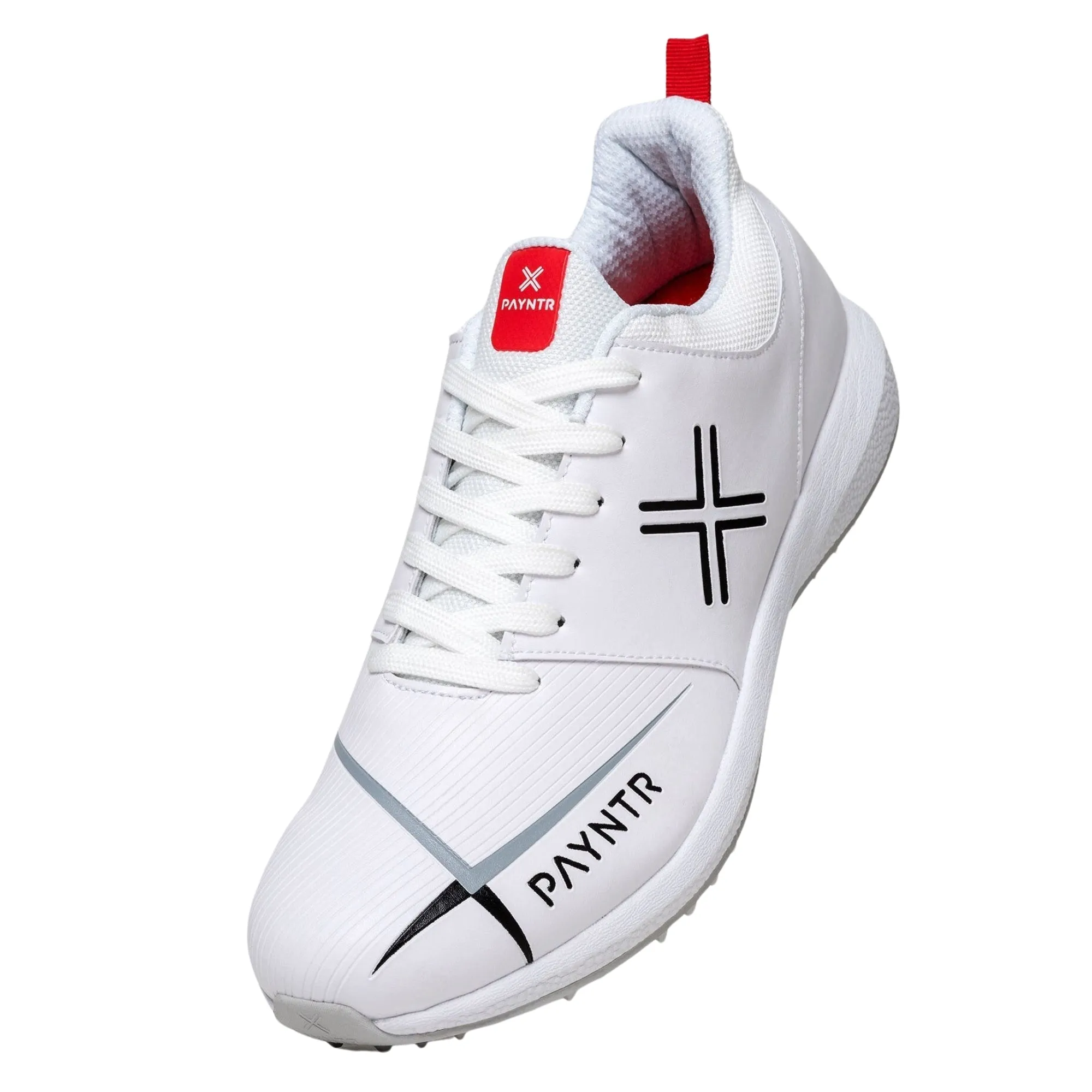 Payntr Cricket Shoes, Model V Pimple - White All Rounder Cricket Shoes