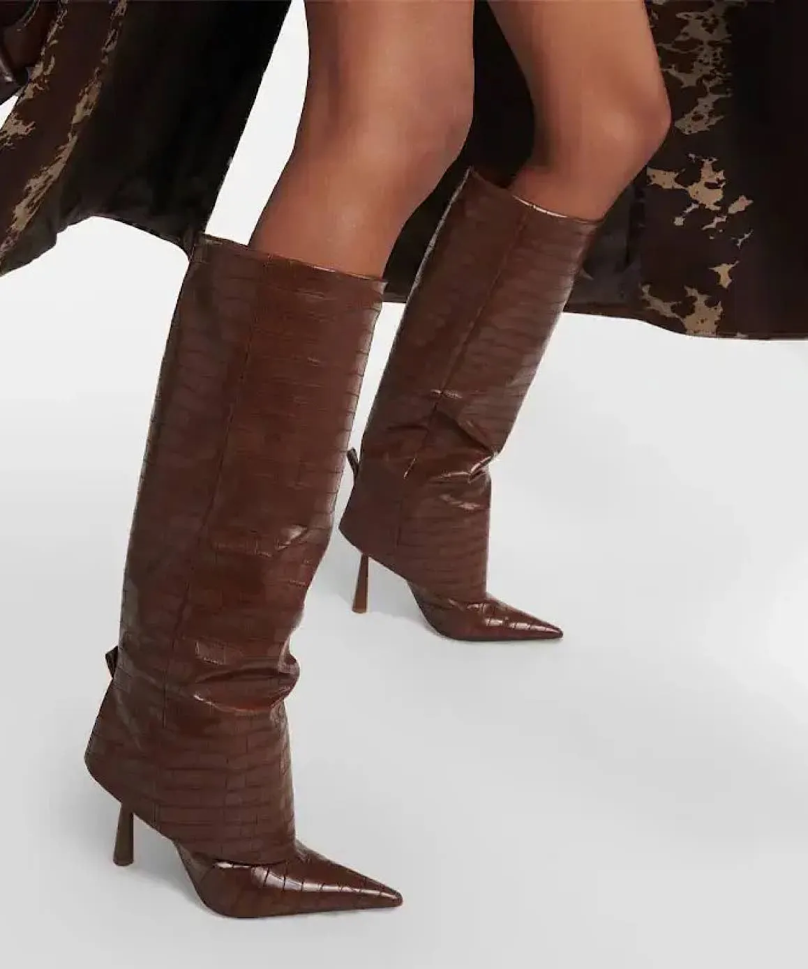 Thin High Heel Below The Knee Pointy Toe Boots