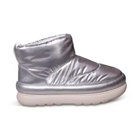 UGG Classic Maxi Mini Metallic Silver Boots - Women's