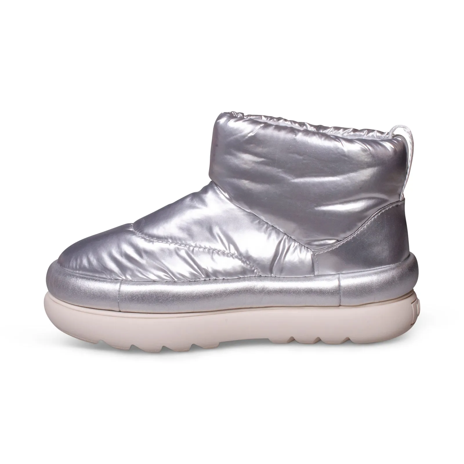 UGG Classic Maxi Mini Metallic Silver Boots - Women's