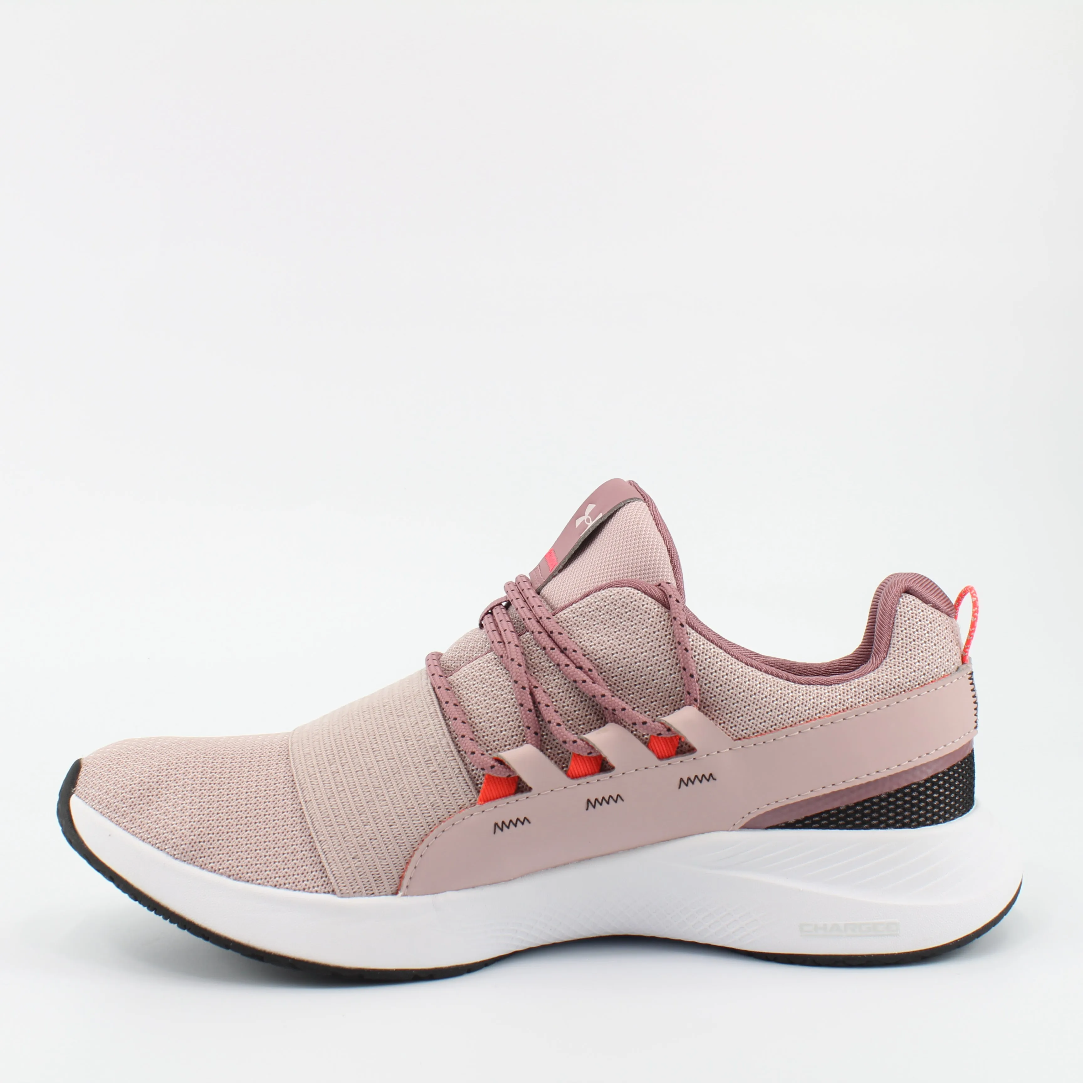 Under Armour Charged Breathe Lace Pink Textile Womens Trainers 3022584 602