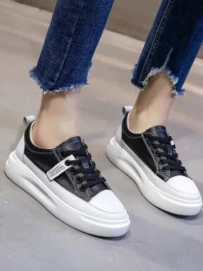 White Shoes Women's 2023 Trend Fashion Genuine Leather Tennis Sport Sneaker