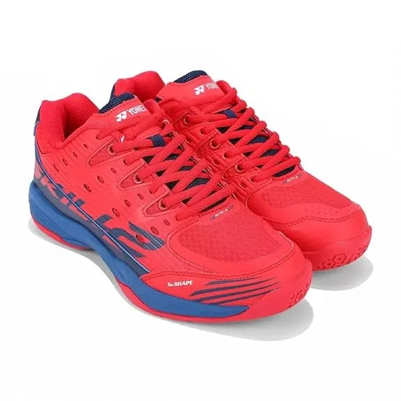 Yonex Tour Skill 2 Badminton Shoes - Stylish Poppy Red and Cobalt Colorway for Enhanced Performance