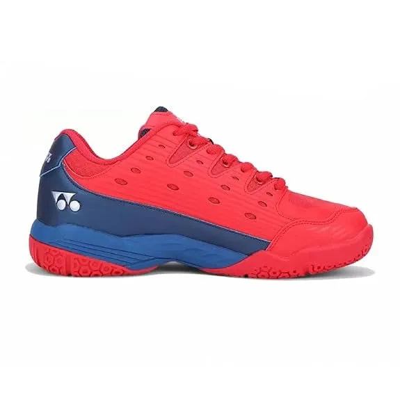 Yonex Tour Skill 2 Badminton Shoes - Stylish Poppy Red and Cobalt Colorway for Enhanced Performance