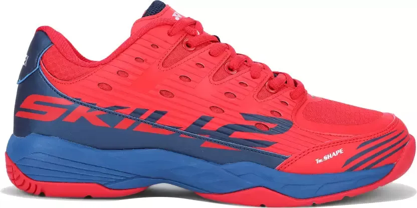 Yonex Tour Skill 2 Badminton Shoes - Stylish Poppy Red and Cobalt Colorway for Enhanced Performance