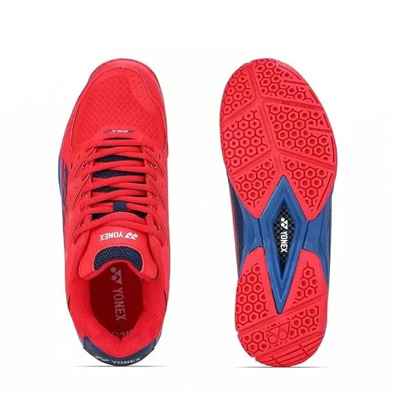 Yonex Tour Skill 2 Badminton Shoes - Stylish Poppy Red and Cobalt Colorway for Enhanced Performance