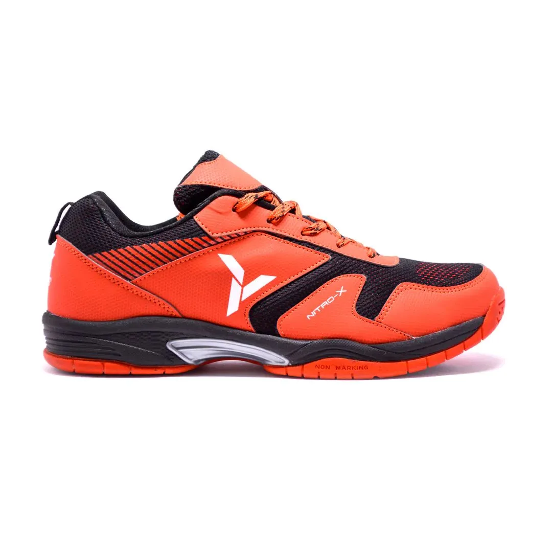 Young Nitro-X Badminton Shoe - Black/Red